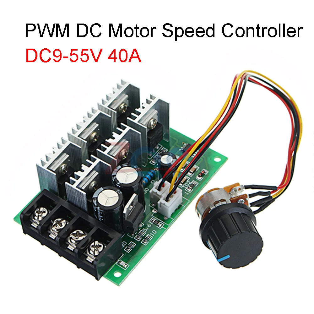 DC9V-55V 40A PWM DC Motor Speed Controller Switch Electric PWM Speed Control Regulator With Reversible Switch pwm controller 12v dc motor speed controller,motor speed controller,electric motor speed controller