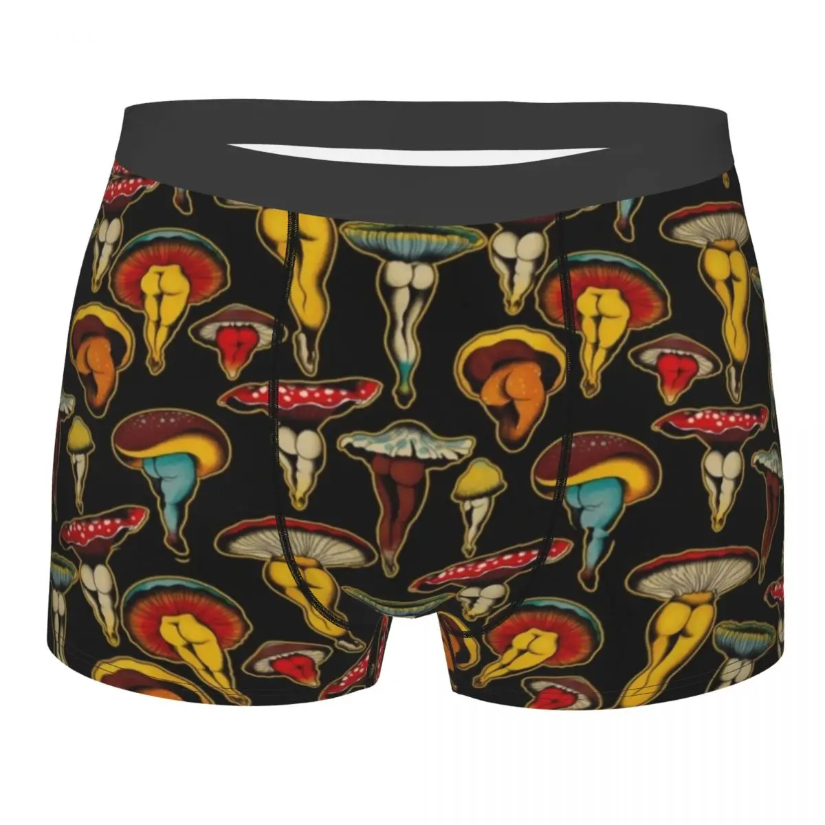 Sexy Mushroom Men's Boxer Briefs Highly Breathable Underpants Top Quality 3D Print Shorts Birthday Gifts