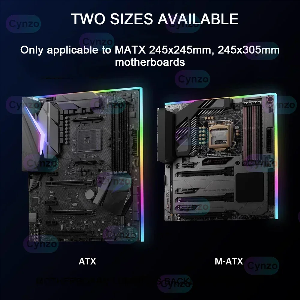ARGB Motherboard IO Atmosphere Backlight AURA SYNC Computer Host Illuminated ATX MATX Decorative Desktop Backboard Strip pc backplate
