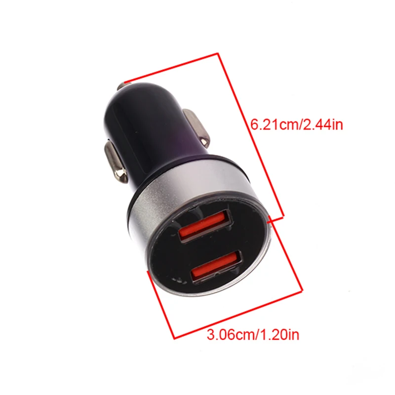 High-Speed Dual USB Car Charger with Digital Power Display