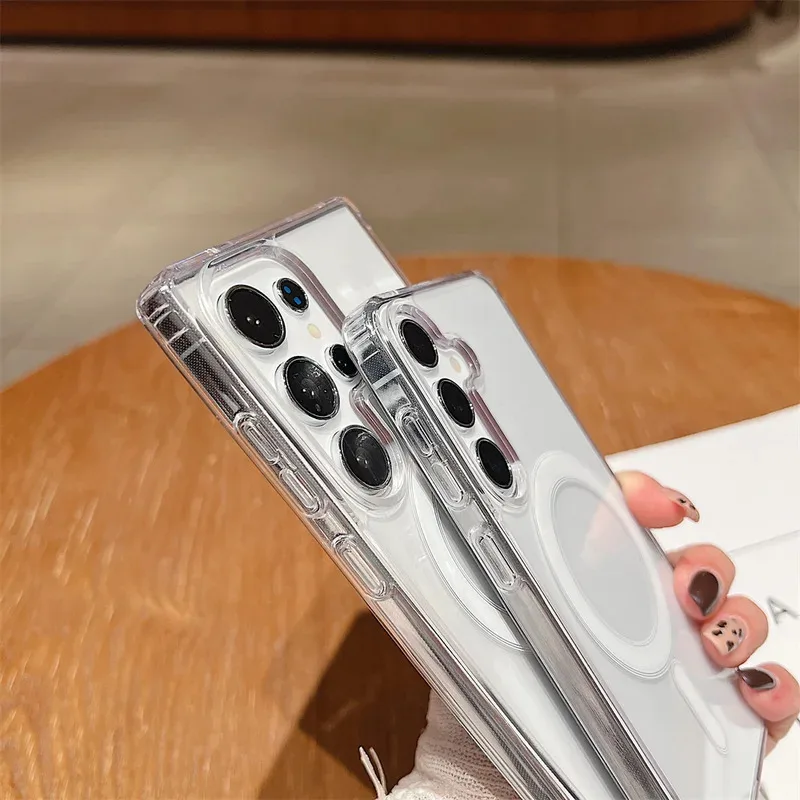Clear Acrylic Slim Phone Case with MagSafe Magnetic Charging Compatibility