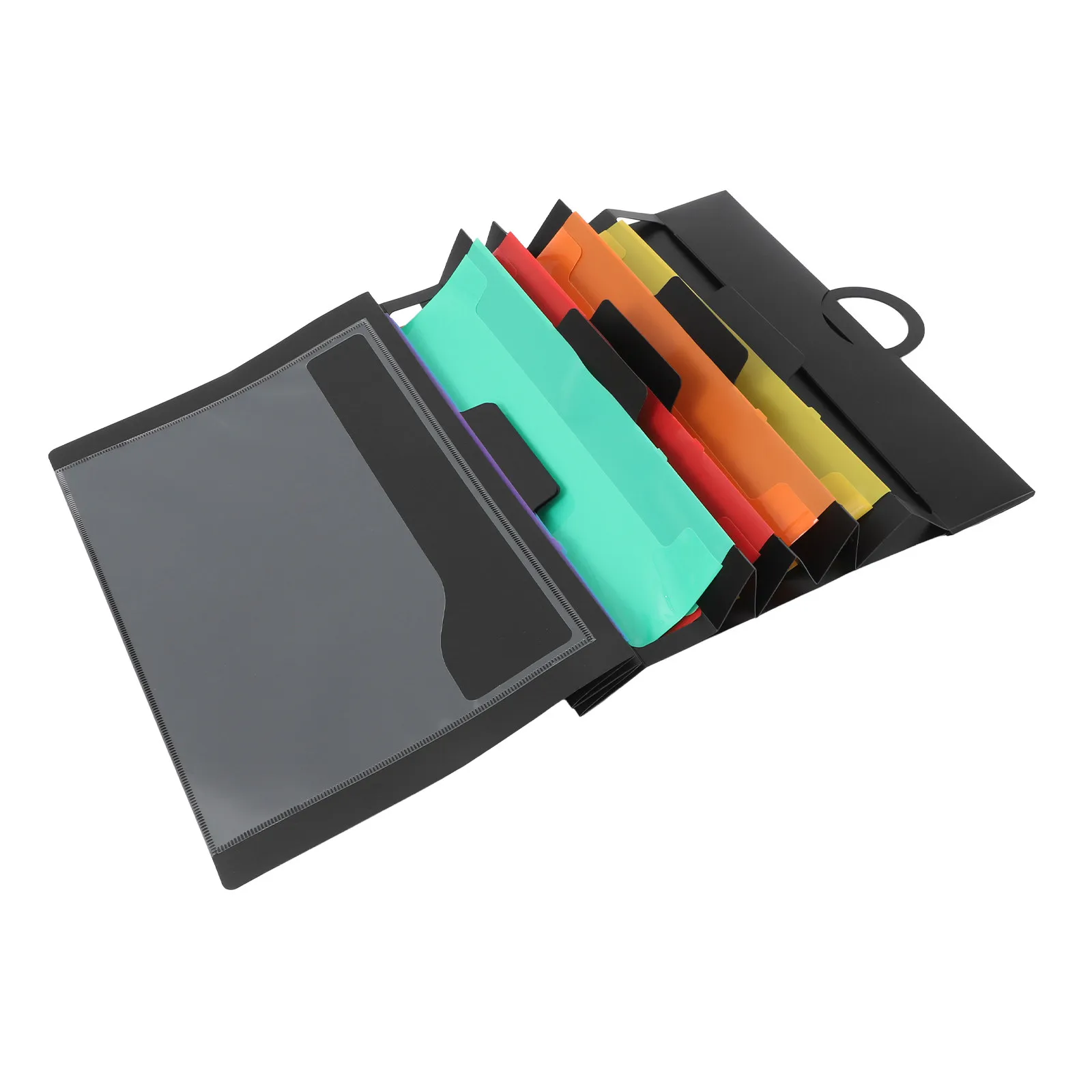 6칸 휴대용 파일 폴더 다층 아코디언 정리함 (문서, 서류, 우편물 보관용) 사무실, 교실, 가정, 벽걸이형