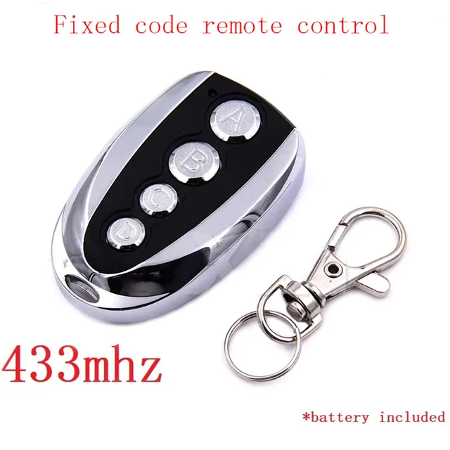 Nice Universal Garage Door Remote Control 433MHz Opener Cloning 4 Key Auto Car Fixed Code Gate 433 Remote Control Duplicator 1