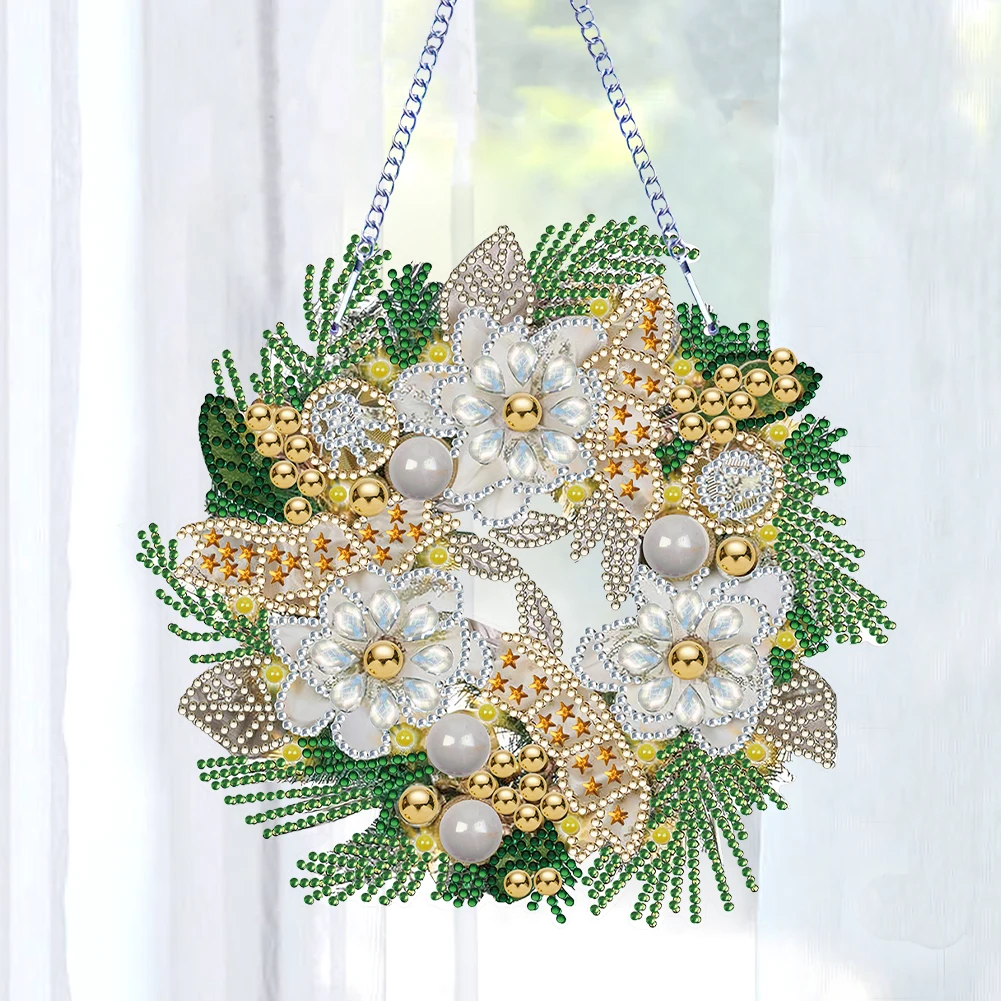 Diamond Painting Easter Wreath Pendant with LED Light Bunny Egg Diamond Art  Hanging Ornament Craft Easter Party Decoration - AliExpress
