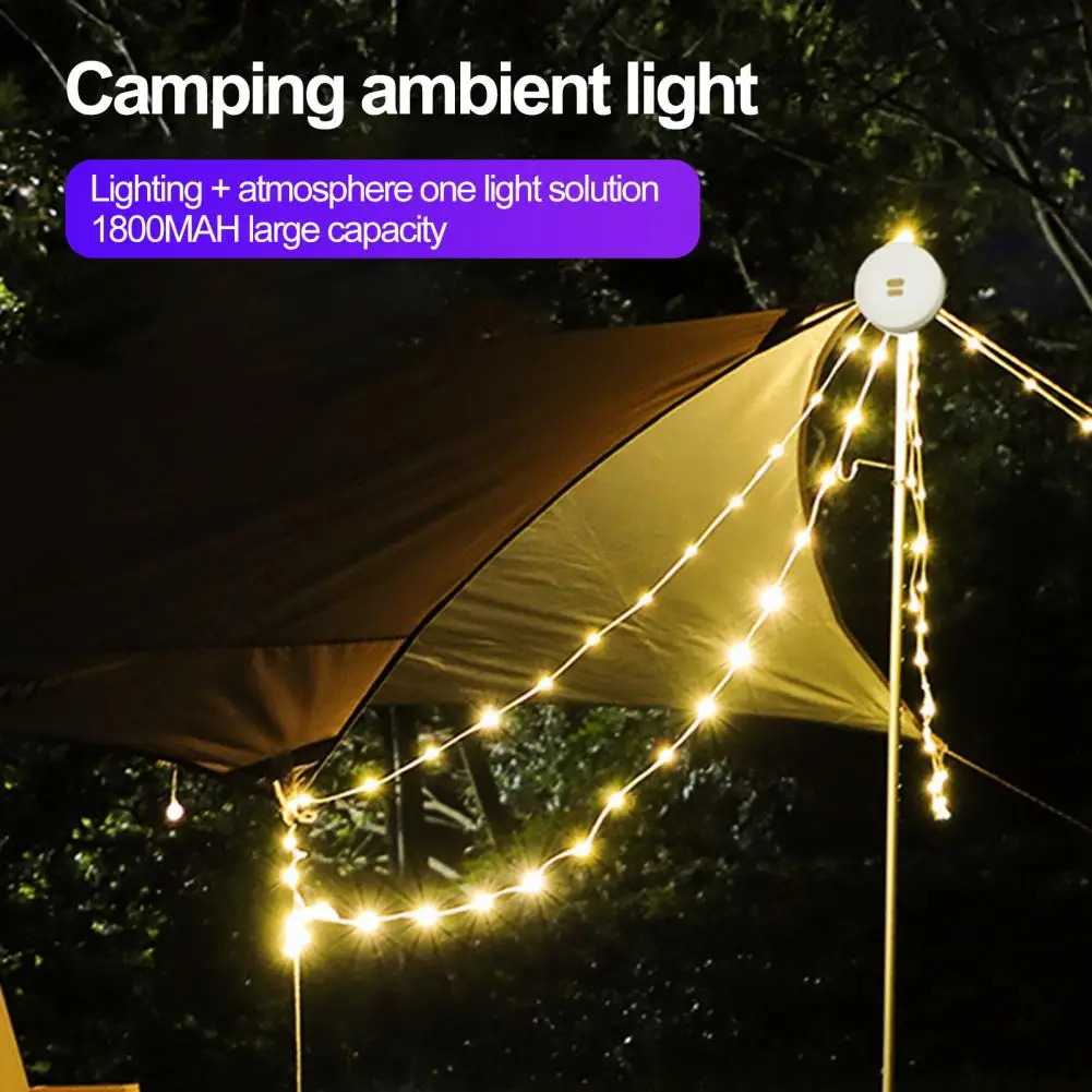 

Outdoor Light Waterproof Portable Camping Light Flexible Adjustable Brightness Fairy Light for Outdoor Hiking Camping Safe