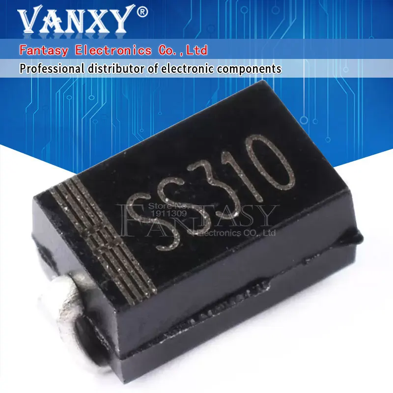 100PCS-SS310-SMD-SR310-SS110-SS210-SS220-SS320-SS510-Schottky-Barrier ...