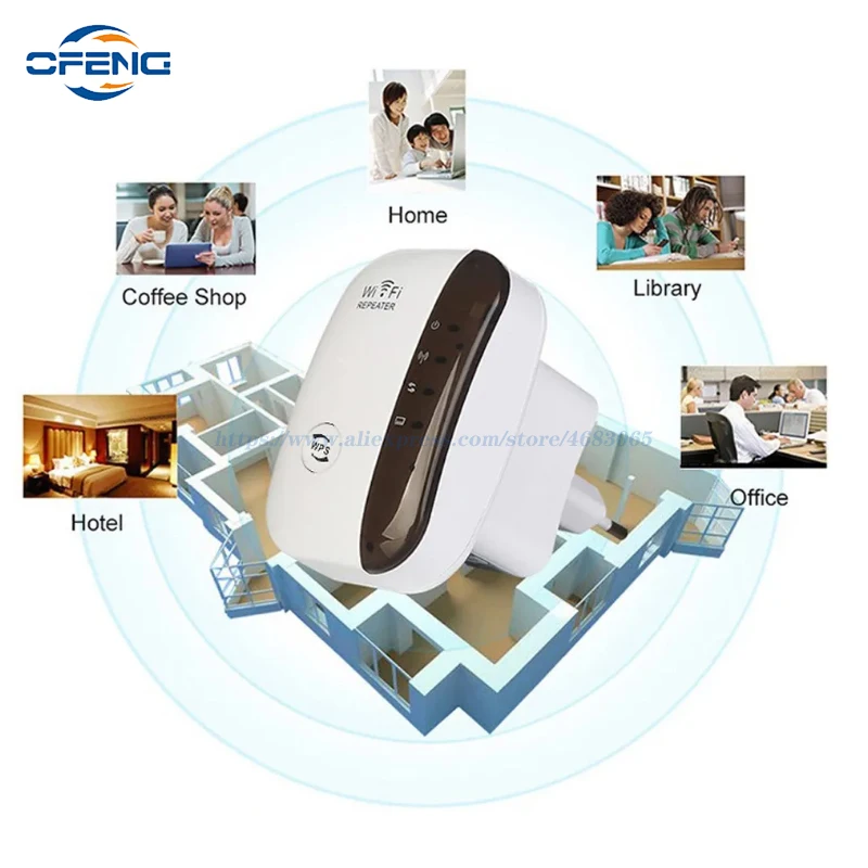Wireless WiFi Repeater, Long Range WiFi Extender, Router Repeater, 300Mbps Network Booster, Access Point AP DIY - 2
