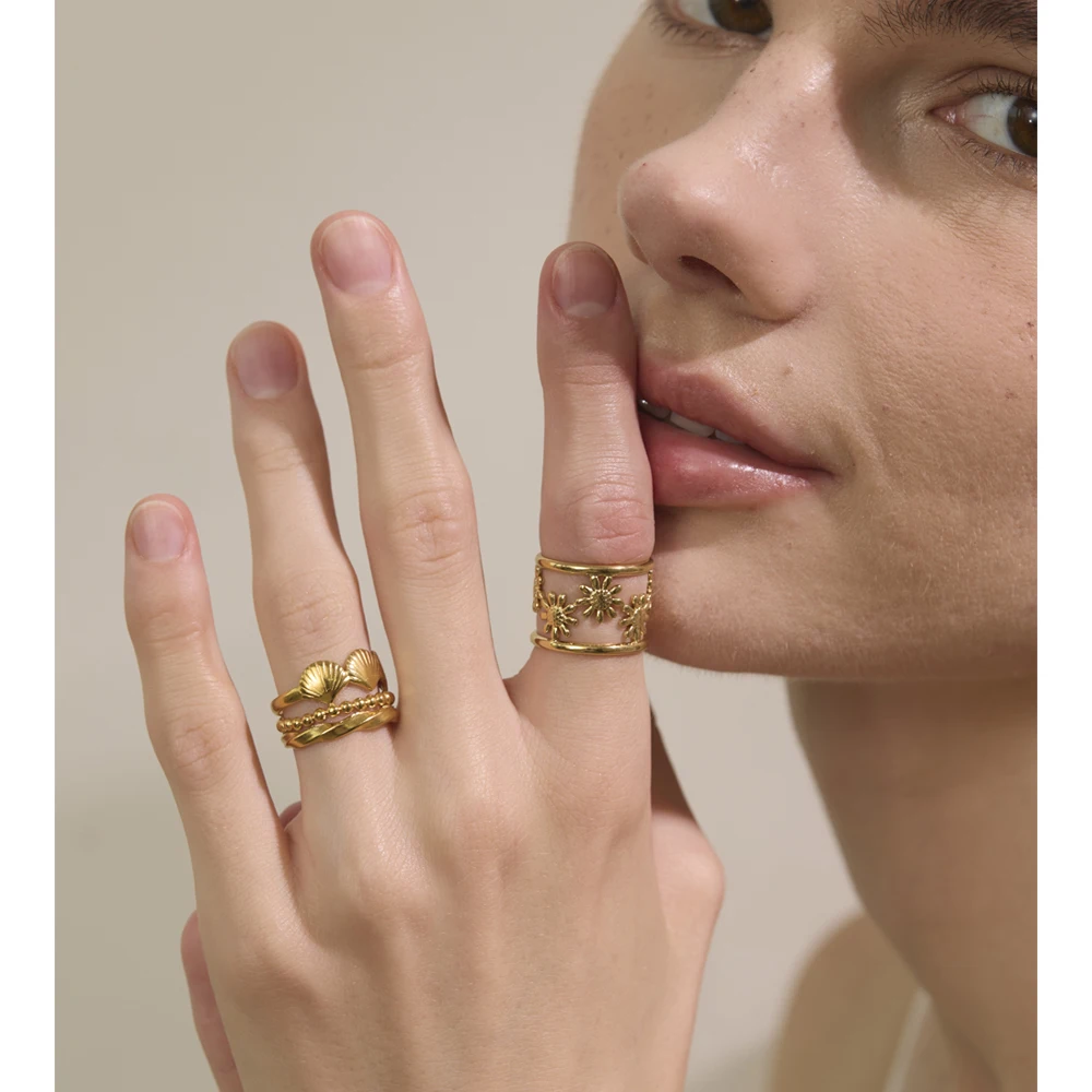 Yhpup Adjustable Stainless Steel Ring