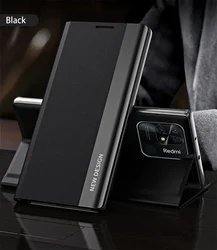 Luxury Leather Magnetic Flip Cover Wallet Case - Elegant Stand Design for Xiaomi 12 Pro (Black - 06)
