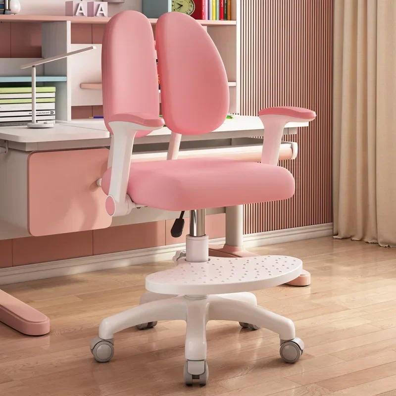 Children's Study Chair Corrective Sitting Posture Seat Adjustable Writing Chair for Kids Home Lifting Desk Backrest Child