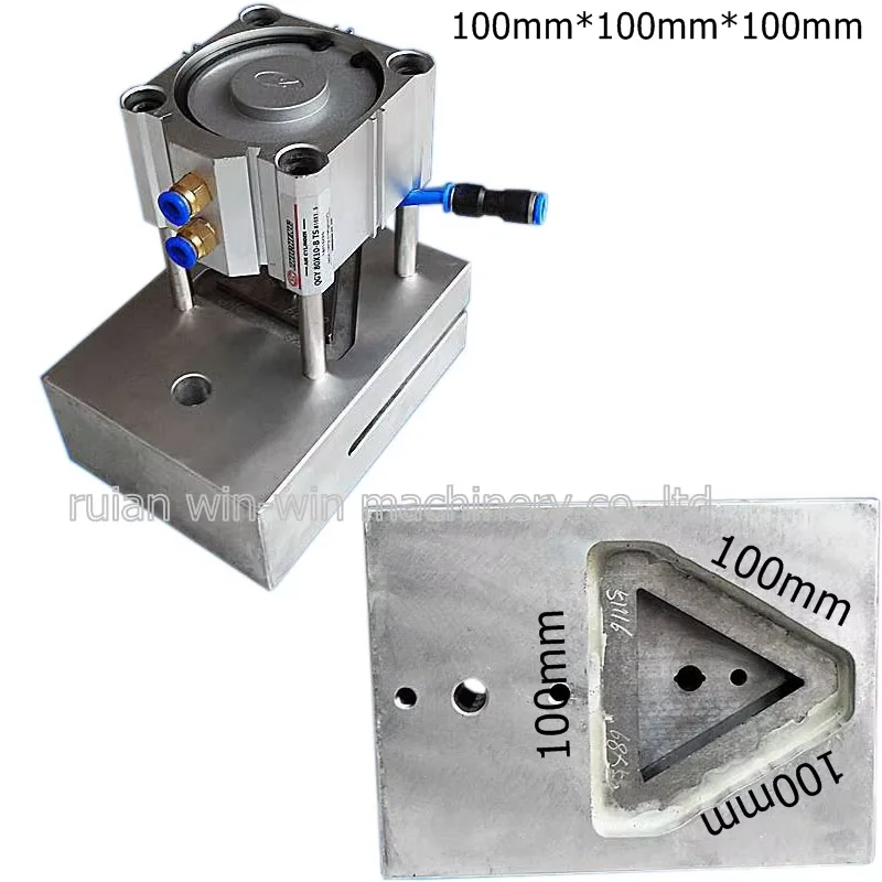 100mmx100mmx100mm 유압 직사각형 단일 홀 펀처 공압 펀칭 기계 플라스틱 포장 백 홀 펀처 기계