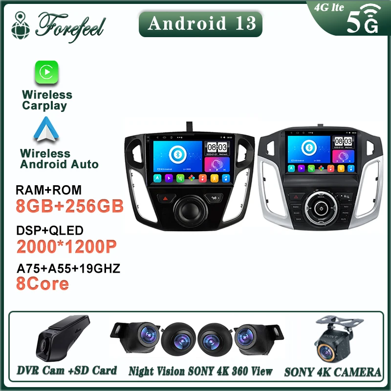 

Android 13 For Ford Focus 3 Mk 3 2011 - 2019 Multimedia Monitor Screen TV Autoradio Navigation Stereo Radio Video Player Car GPS