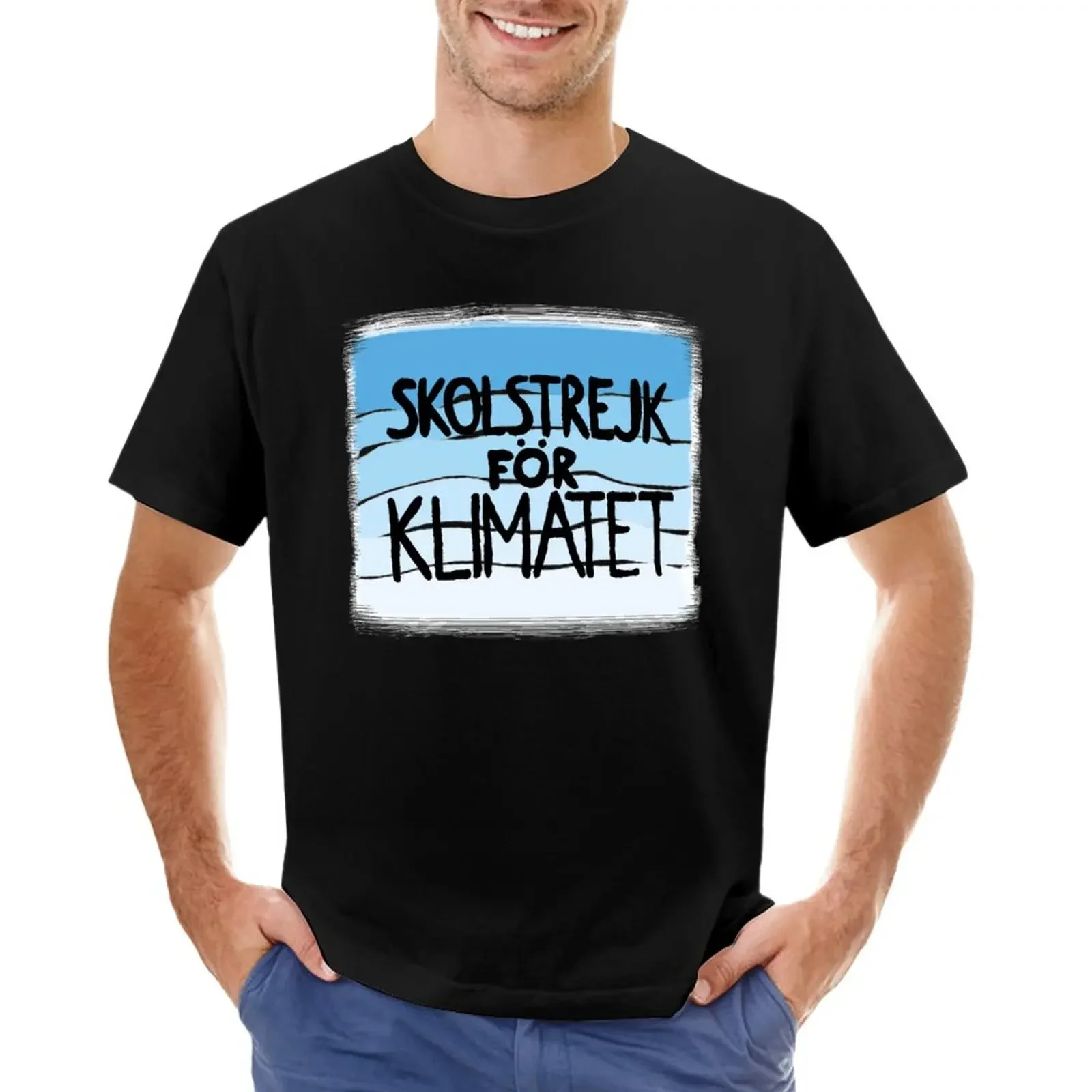 

Skolstrejk fr Klimatet T-Shirt funnys oversized anime clothes mens t shirt