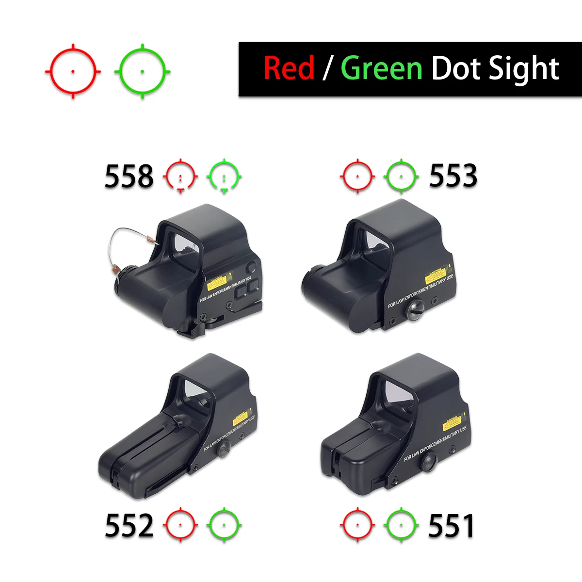 

551 552 553 558 Holographic Green Red Dot Sight Scope Tactical Optics Riflescope With 20mm Rail Mount For Airsoft Rifle AR15