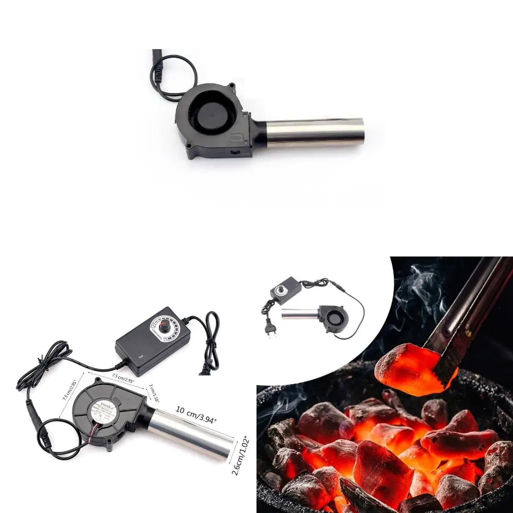 긴 공기 덕트가있는 7530 바베큐 송풍기 DC12V 220V 장작 바베큐 스토브 ..