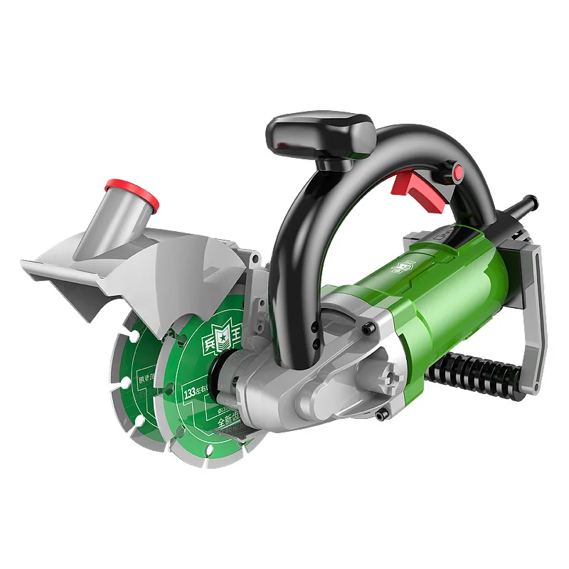 

220V Double-piece Slotting Machine Dust-free Installation Brick Concrete Wall High-power Cutting Tool