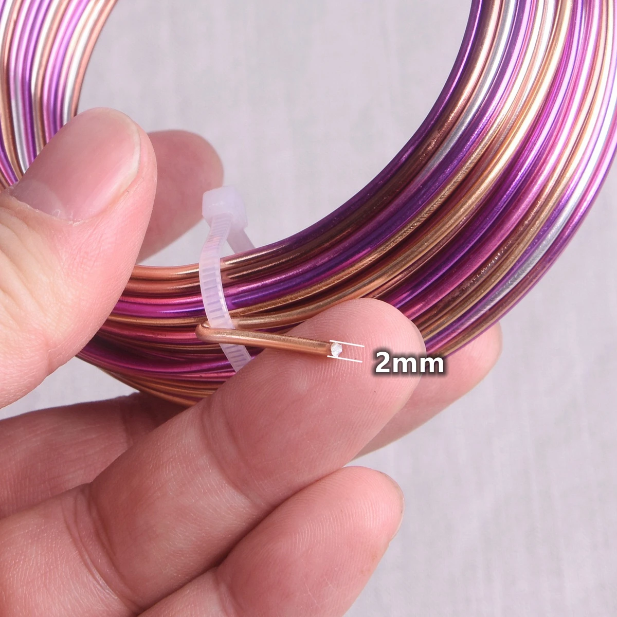 1 Roll 2mm 12Gauge 23meters Aluminum Soft Metal Crafts Beading Wire For Jewelry Making DIY Craft Findings
