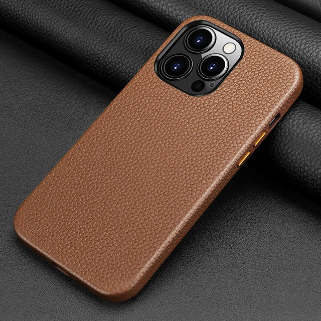 Brown iPhone 14 Plus Leather Case