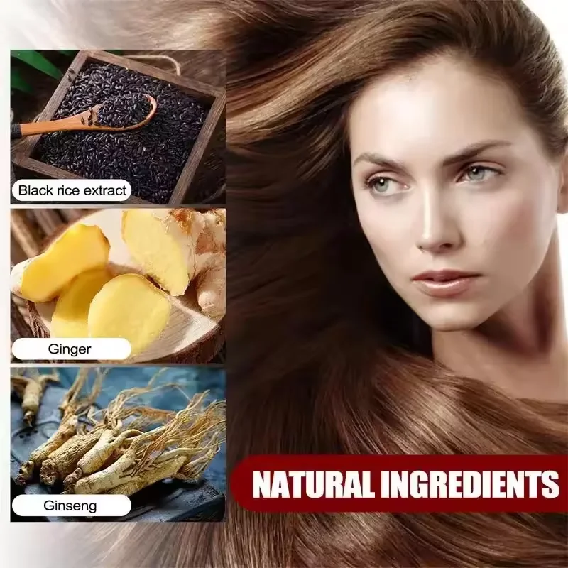 Copertura del siero per il trattamento dei capelli bianchi grigi Capelli bianchi al spray riparatore del colore naturale nero Anti perdita dei capelli Ripristina la salute - immagine 6