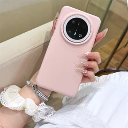 Luxury Liquid Silicone Shockproof Phone Case - Soft Protection Back Cover Coque for Mate 70Pro (Pink)