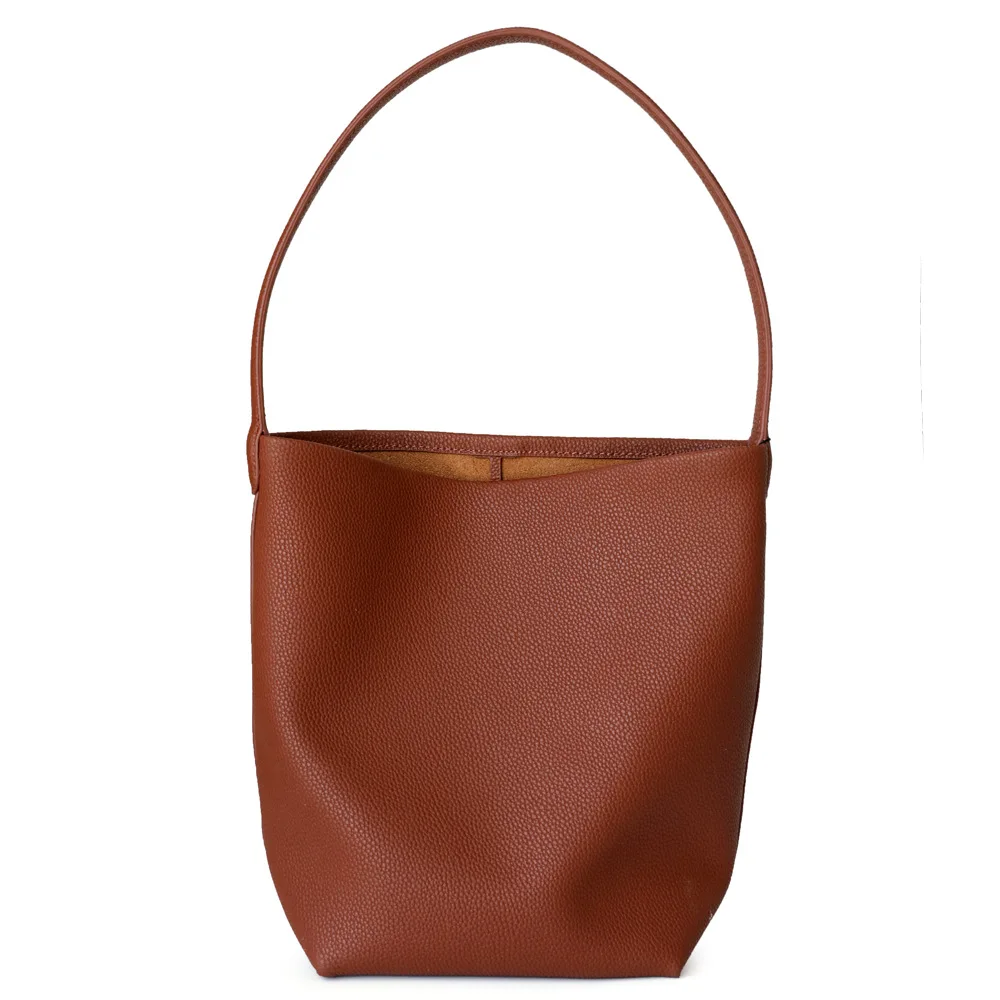 The row 牛革 ショルダーバッグ 大容量 通勤用 バケットバッグ The row