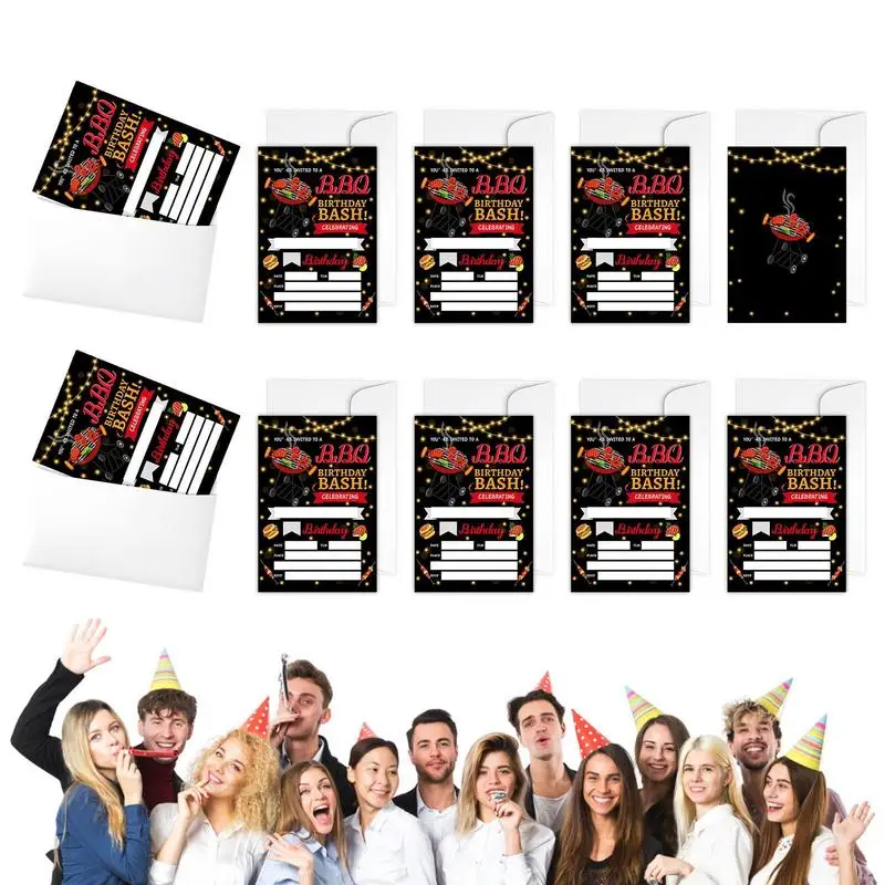 

Kids Birthday Invitations 10pcs Invitations Kids Birthday Party Party Cards Blank Column Design Double-Sided Printing Strong