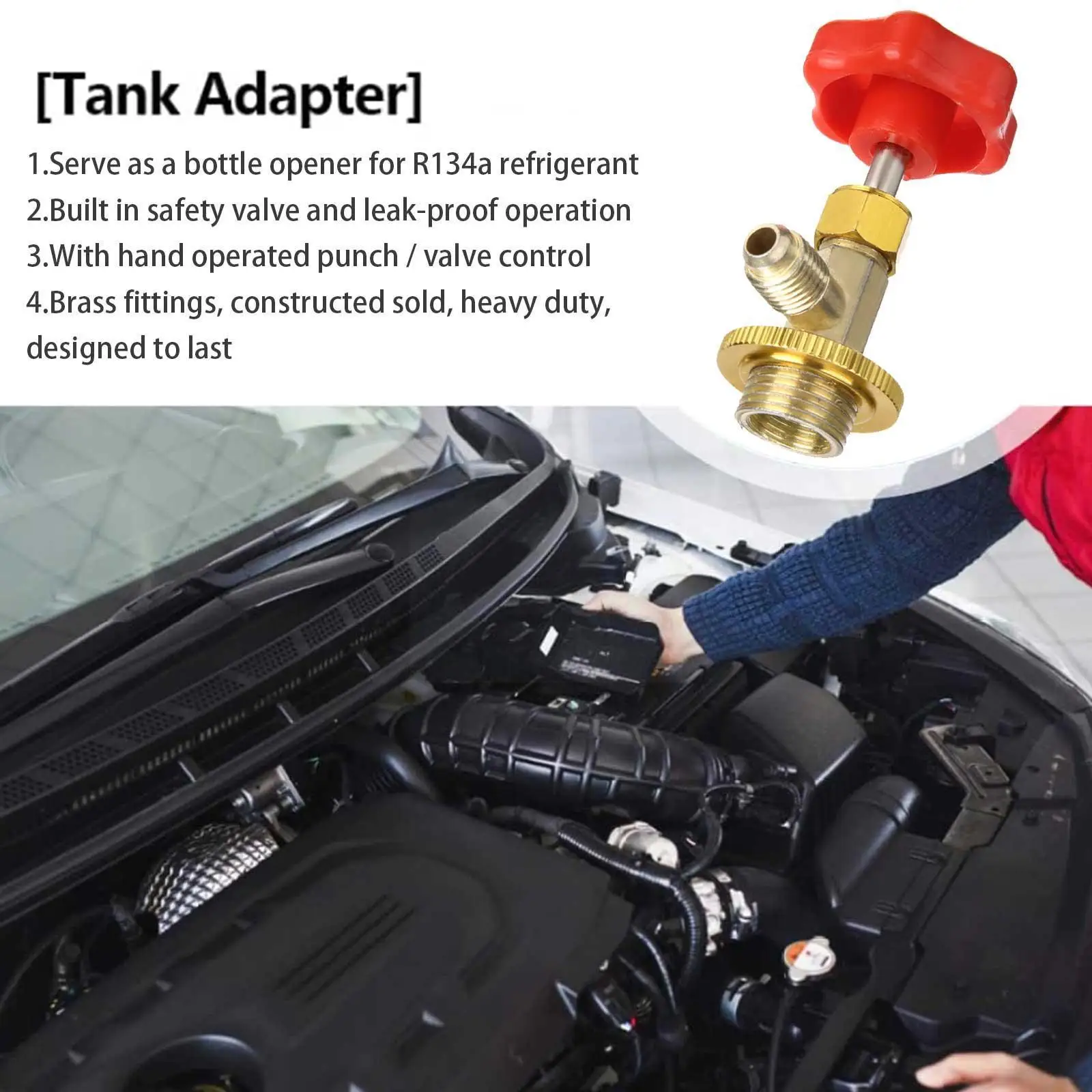 1Pc Air Conditioning Valve Bottle Opener Car Refrigerant 1/4" / Tools