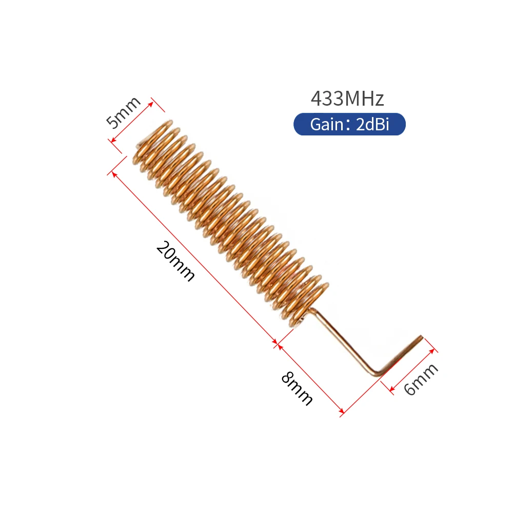 10pcs 433MHz 915MHz Spring Antenna 3.5dBi Pure Copper Omni Signal Booster Receiver for Wireless Network Card Router
