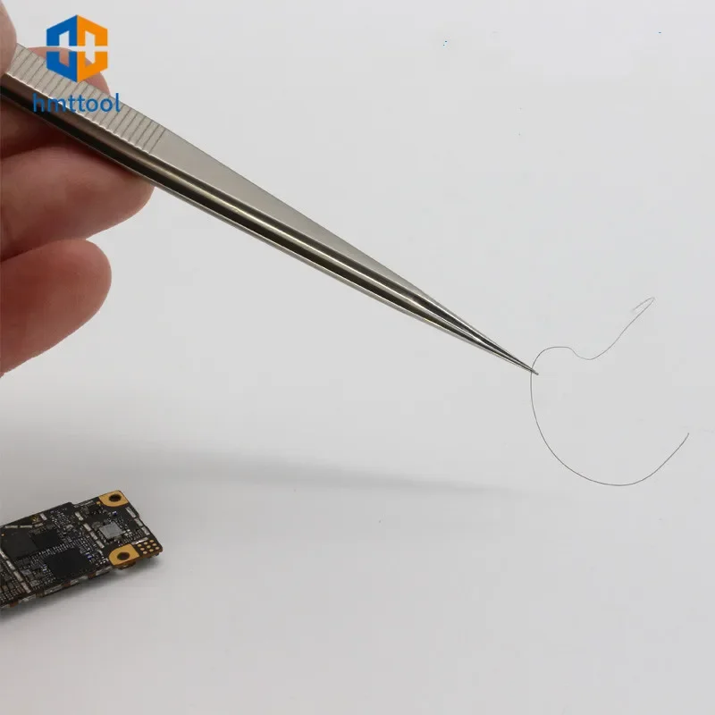 10pcs/lot 18CM AAA-18K Anti-Static Stainless Steel Precision Tweezers Electronic Pointed Straight Tweezer For Phone Repair Tools