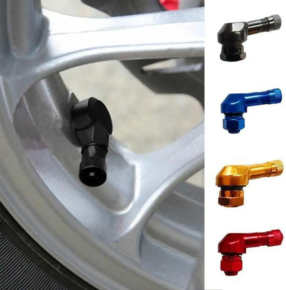 

2pcs Motorcycle Tire Valve Cnc Aluminum Alloy 90 Degree Angle Ncy Leak-proof Twpo Valve Modified Parts Tire Valves For Tires