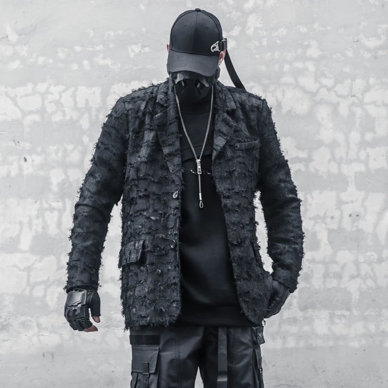 Dark Department Yamamoto Style Emachity Department Autunno Suit Design Plaid Texture Suit Jacket Man