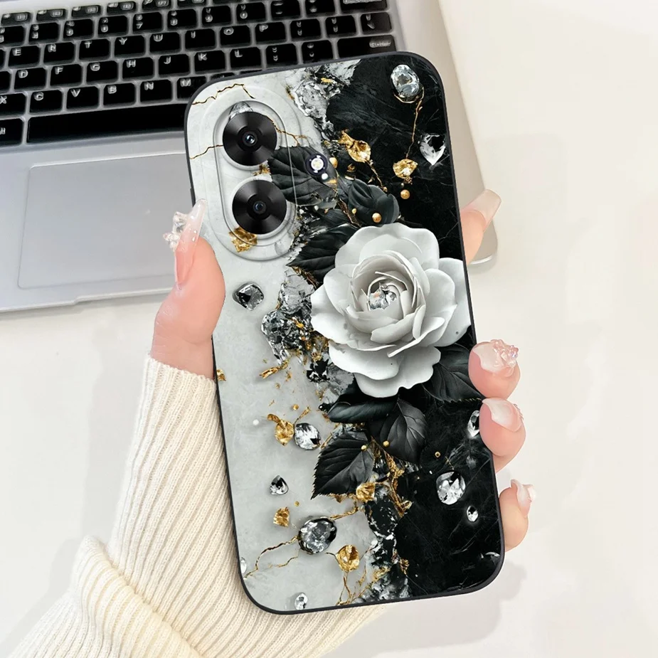 Cute Cat Grid Pattern Soft TPU Phone Case - Stylish Protective Back Cover in Black