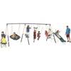 Deerfield Outdoor Playground Swing Set with Slide, See Saw, Trapeze Swing, Fun-Glidr, Swing Seat, and Stand N Swing 4