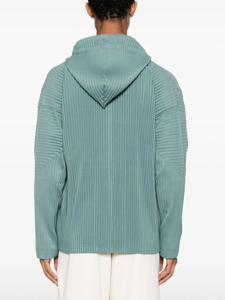 Miyake Pleated Homme Plisse Men's Fine Pleated Hooded Zipper Jacket 2