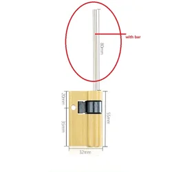 Enhanced Brass Anti - Theft Lock Cylinder for Smart Door Locks with Tail and Emergency Fingerprint Access (Fully automatic)
