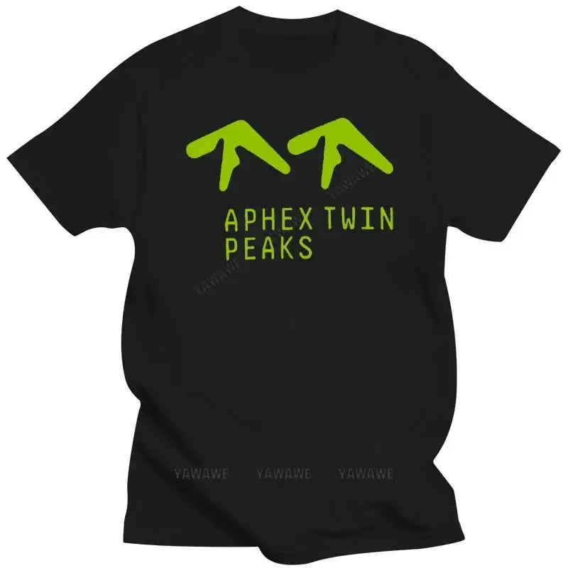

New fashion brand teeshirt New Limited Aphex Twin Peaks Black White Syro T Shirt All Size male short sleeve Classic vintage top