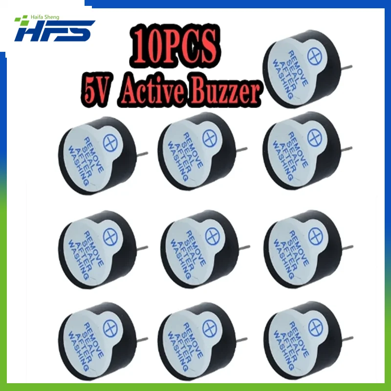 Big Voice 5V Active Buzzer Magnetic Long Continuo Beep Tone Alarm Ringer 12Mm Cicalini Piezoelettrici Attivi Adatti Per Stampanti Di Computer