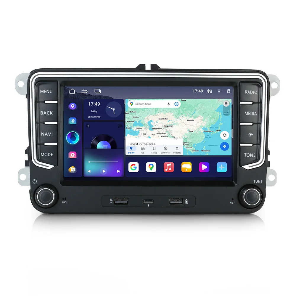 7 Zoll MEKEDE Autoradio für VW/Volkswagen Passat Golf MK5 MK6 Jetta EOS POLO Touran Seat Sharan, In-Car-Mediaplayer, Carplay, Bildschirm-GPS. – Detail 7