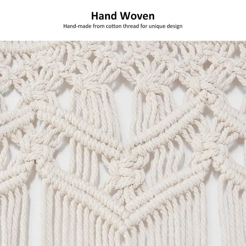 95x180cm Hand-woven Macrame Cotton Door Curtain Tapestry Wall Hanging Art Tapestry Boho Decoration Bohemia Wedding Backdrop tapestry decorations wall hanging garland