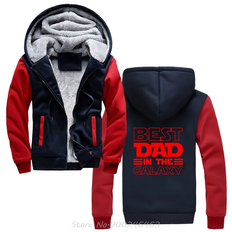 Best Dad In The Galaxy Hoodie Lustiges Vatertagsgeschenk Geburtstagsgeschenke für Papa Vater Männer Hband Hoody Baumwoll-Wintermäntel – Detail 3