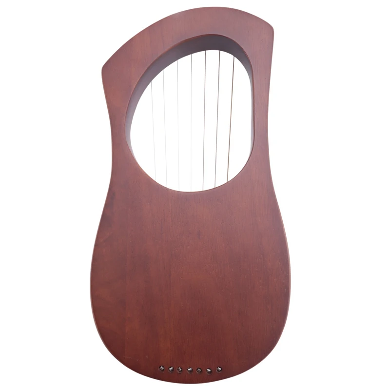 7-String Lyre Harp Mahogany Solid Wooden Metal Strings Stringed Instruments