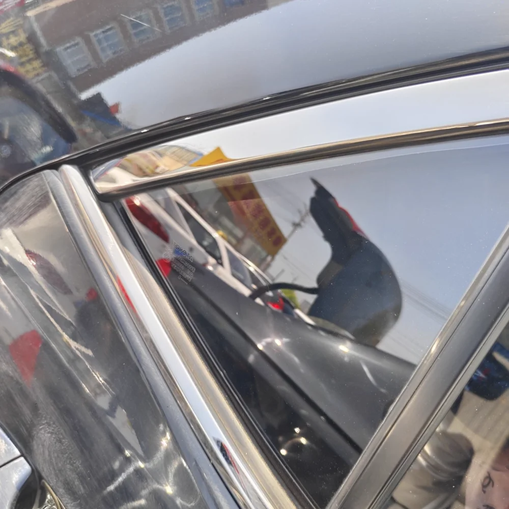 Toyota RAV4 XA50 50 2019 2025 2020 실버 스테인레스 스틸 자동차 도어 창 프레임 창틀 트림 스티커 부품 액세서리