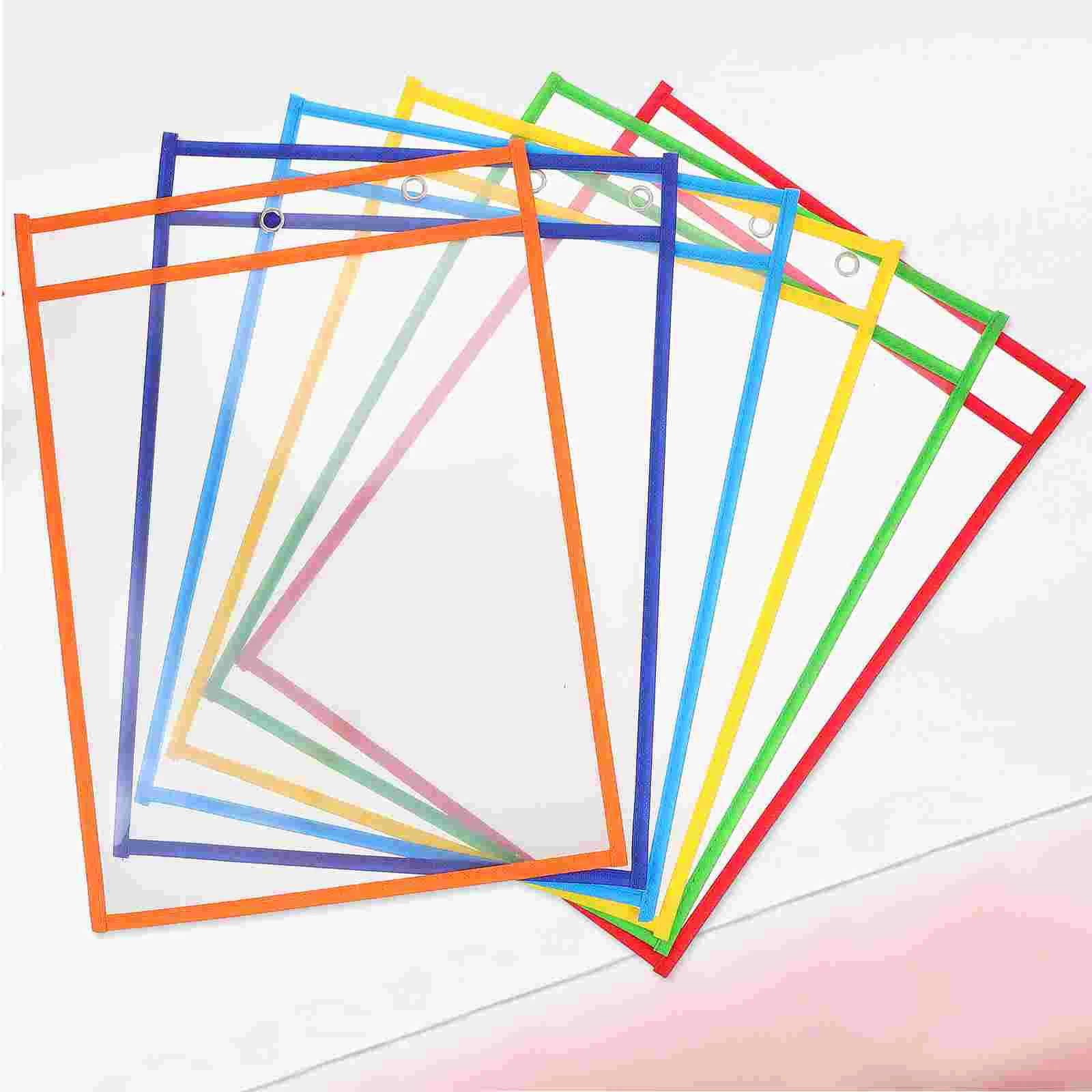 

6pcs Scrapbook Paper Organizer Multi-function File Holder Sleeve Practical Document Protectors