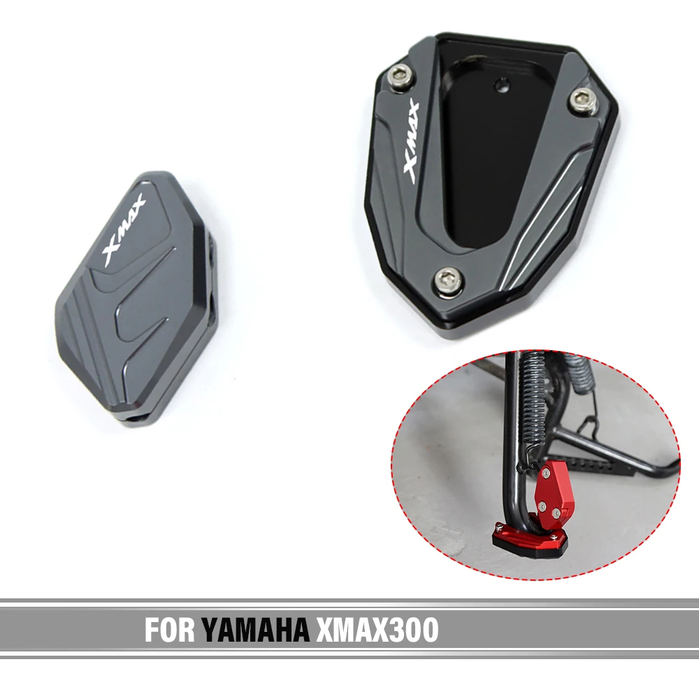 

For YAMAHA XMAX300 Extender Foot Side Stand Kickstand Pad CNC Motorcycle Single Side Stand Support Foot Kick Enlarger Cover