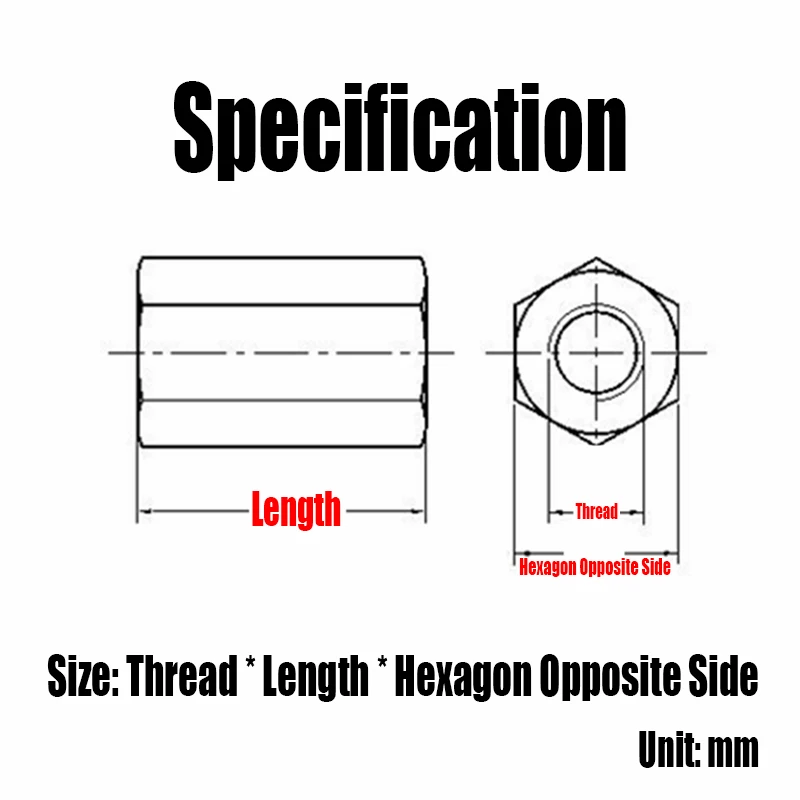 5 Stuks M4 5-60Mm Dubbele Doorgang Hex Messing Standoff Pcb Moederbord Spacer Moer Holle Kolom Hexagon Koperen Vrouwelijke Pcb Stijlen Stud