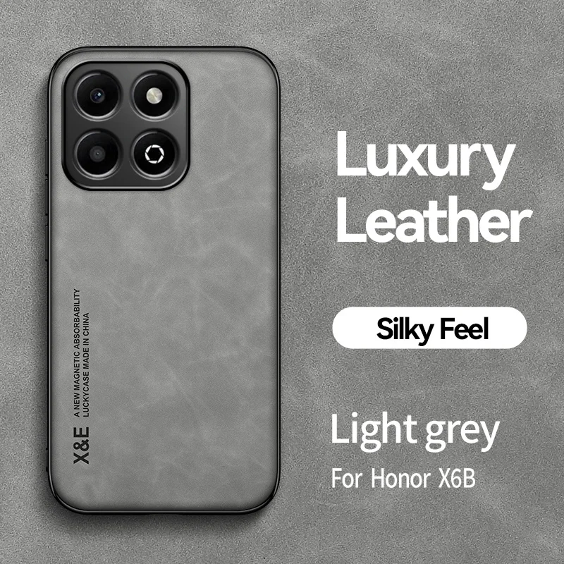 Luxury Leather Magnetic Holder Shockproof Case with TPU Protection