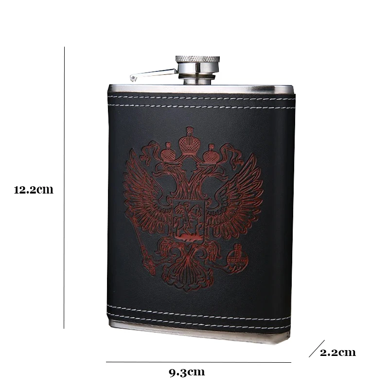 8 Oz Stainless Steel Outdoor Portable Pocket Drinking Container Vodka Drinking Tools for Hiking Climbing Gift Box