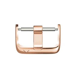 Elegant Stainless Steel Watch Band with Clasp - Silver, Black, and Rose Gold Finishes - 18mm (Rose gold)