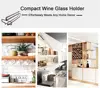 Wine Glass Holder Stemware Rack Hanger Under Cabinet Kitchen Hanging Storage Rack Organizer 6