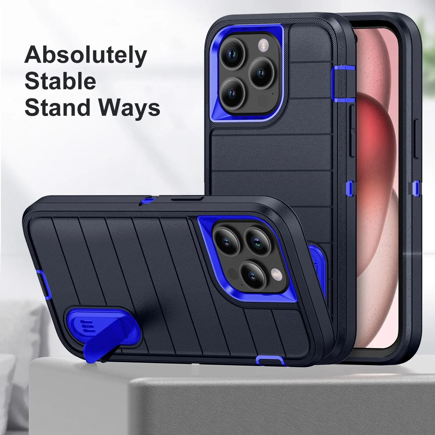 Heavy Duty Shock Absorption Full Body Protective Silicone Rubber Phone Case